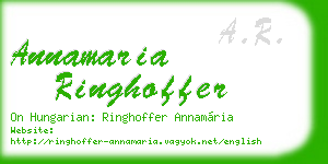 annamaria ringhoffer business card